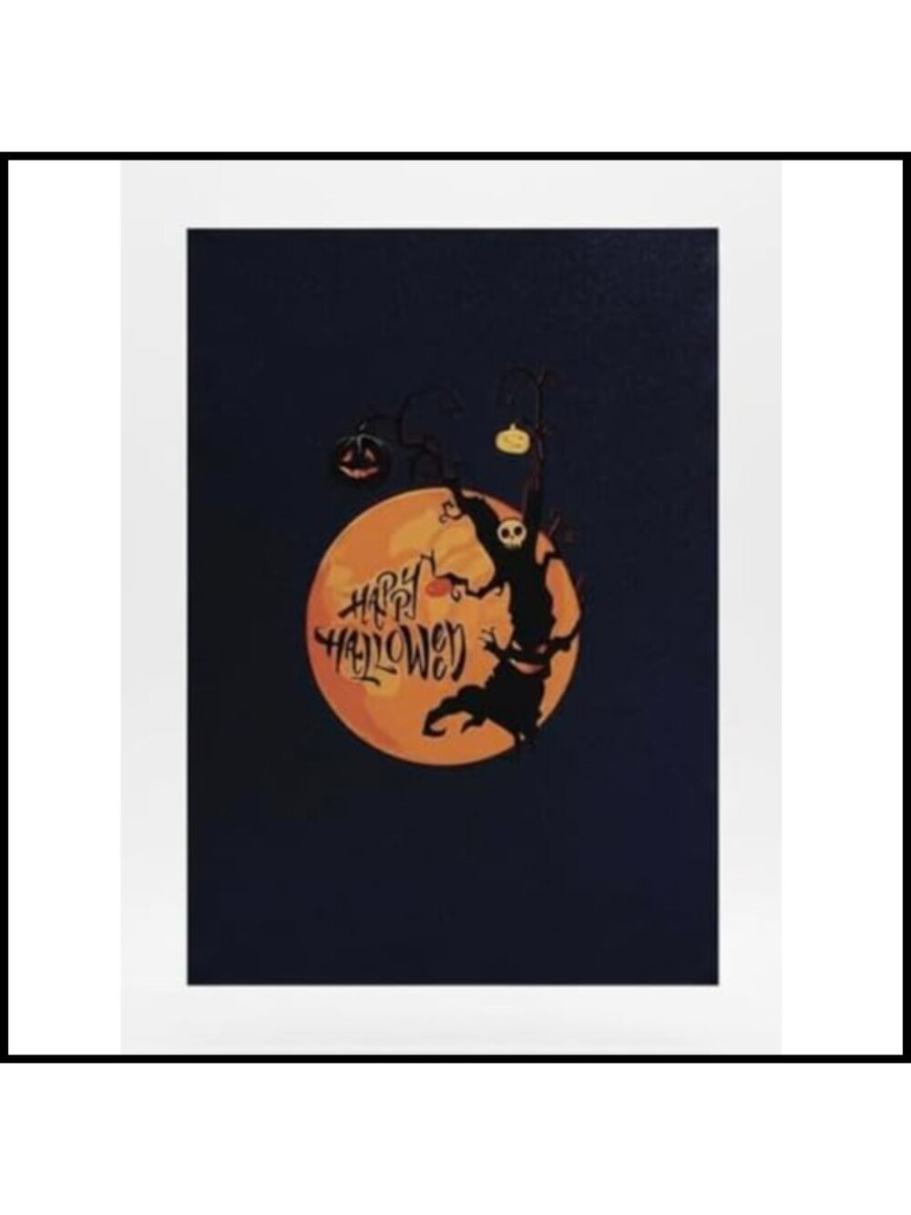 3D Pop Up Halloween Card Haunted Tree Jack-O-Lanterns Ghost Skull Greeting